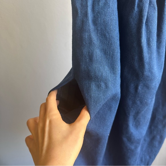 NWOT Vintage Armani Exchange Strappy Dark Wash Denim Mini Dress w/ Pockets - Picture 6 of 10